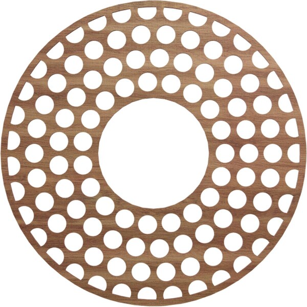 Ekena Millwork Fink Wood Fretwork Pierced Ceiling Medallion, Walnut, 26"OD x 9 1/2"ID x 1/4"T CMWP26X26X0250FFWA - main